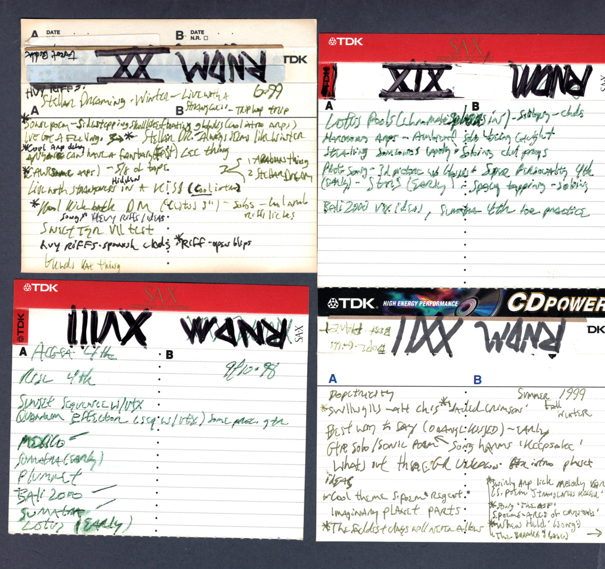 Scanned cassette archive image: 1999 Random Musics09